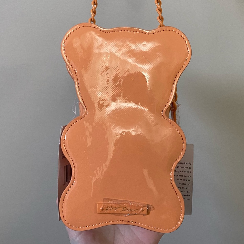 Betsey Johnson Orange Bear Crossbody Bag - Picture 3 of 5